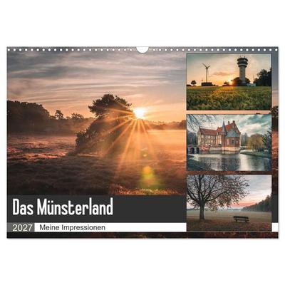 Das Münsterland - Meine Impressionen (Wandkalender 2027 DIN A3 quer), CALVENDO Monatskalender