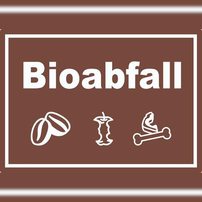 HB-Druck Bioabfall Mülltrennung Aufkleber Text Symbol Essen A9 (37x52mm)