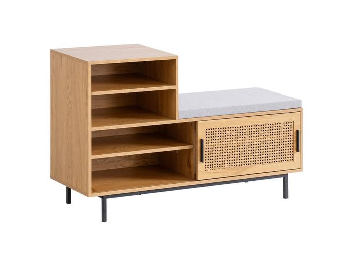 Livetastic Garderobenbank, Eichefarben, Metall, 120x75.5x40 cm, Garderobe, Garderobenbank