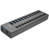 USB 3.0 Charging HUB 13 port + Power Adapter 60W, USB-Hub schwarz