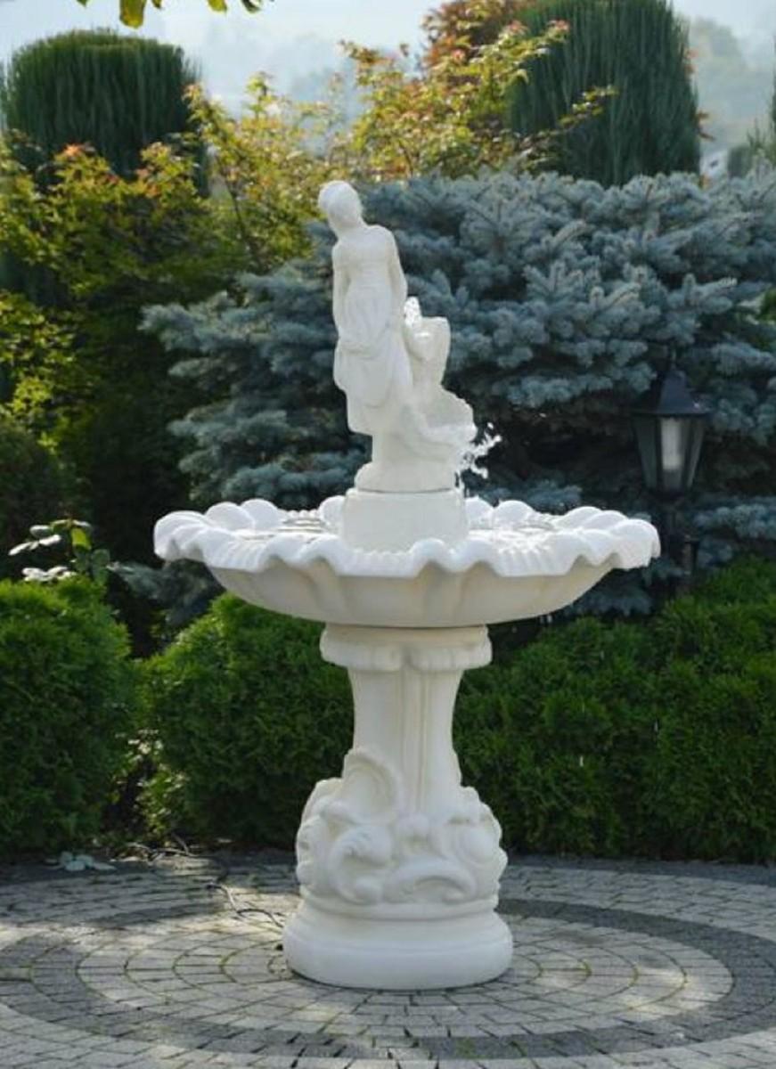 Casa Padrino Barock Springbrunnen Weiß Ø 100 x H. 157 cm