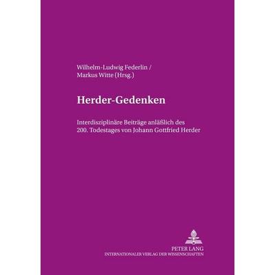 Herder-Gedenken, Taschenbuch von , Peter Lang GmbH, Internationaler Verlag der Wissenschaften, 978-3-631-53708-4