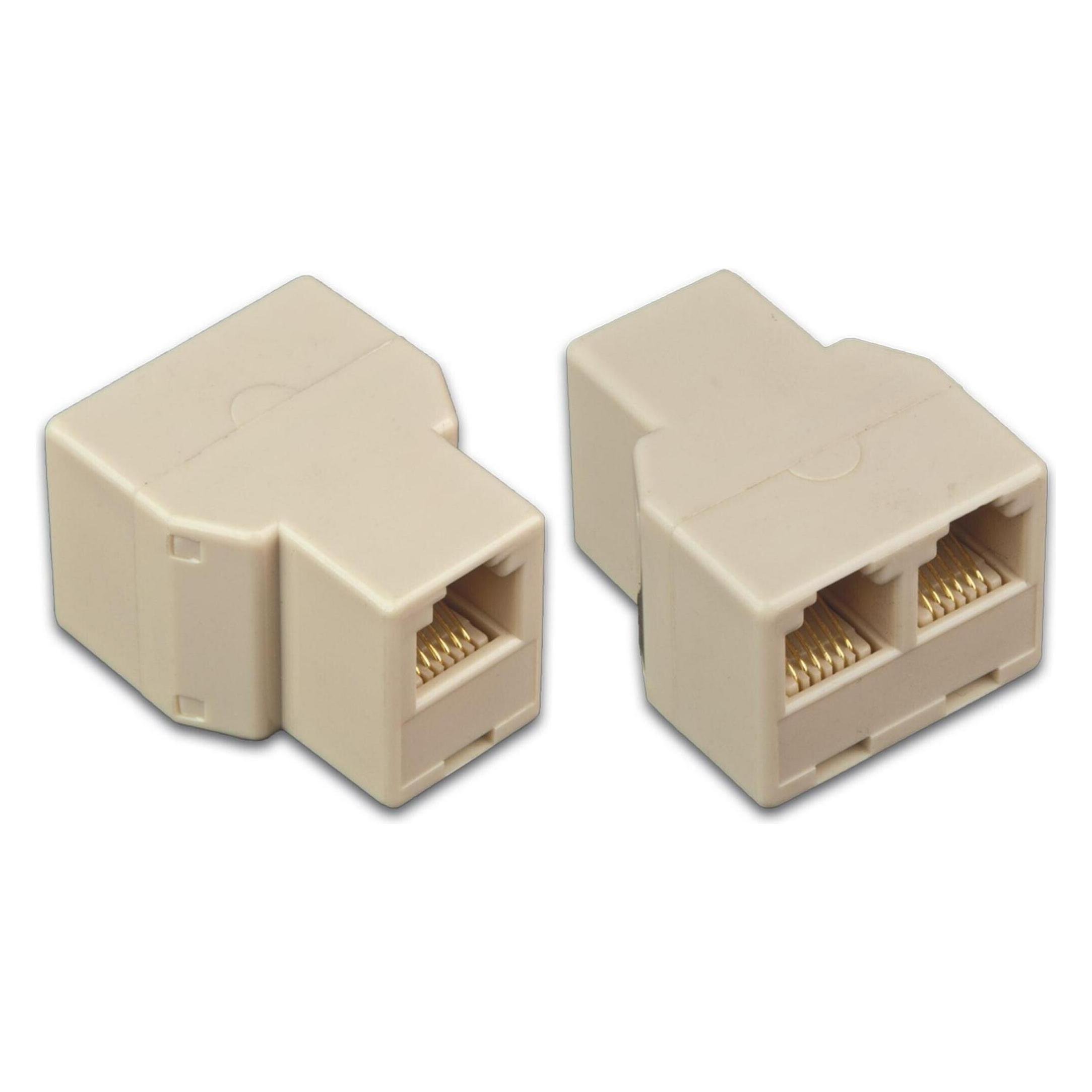 Wirewin Telefonadapter RJ-45 Buchse auf 2x RJ-45 (MOD DX ADP 8/8-8/8 1:2)