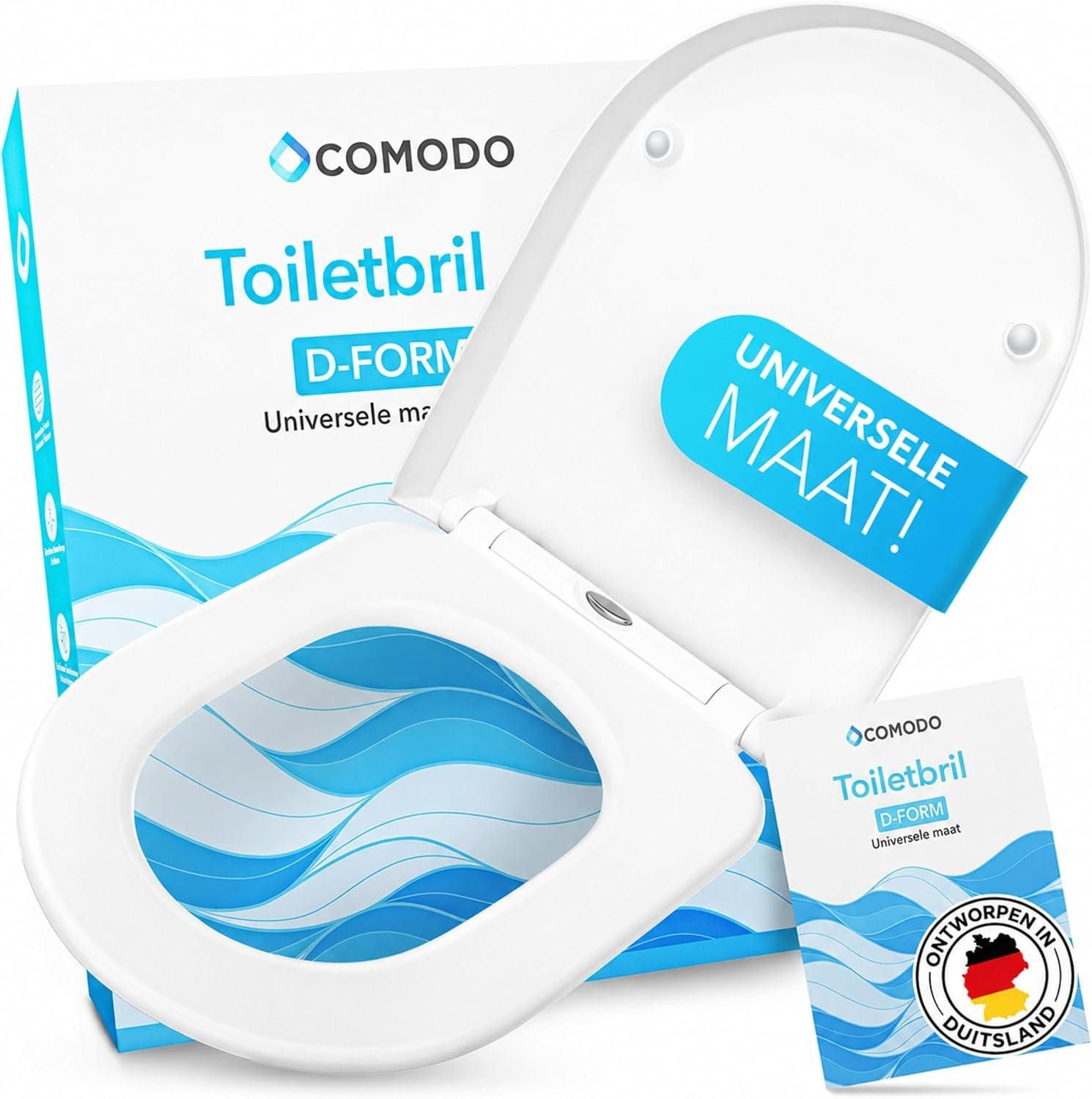 oCreon Antibacteriële toiletdeksel met softclose en Quick Release - D-vorm - Duroplast