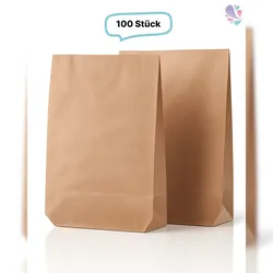 Blanc HYGIENIC Recyclingpapier Müllbeutel, 110-120 Liter, 100 Stk, Papier unbedruckt, braun, 70x95cm