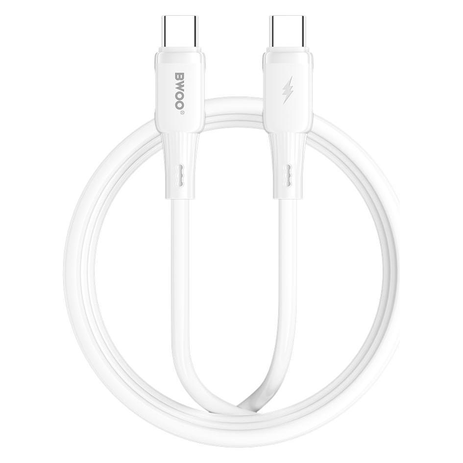 Bwoo silicone cable X329CL 27W USB-C - Lightning 1m white (1 m, 27 W) (64800238)
