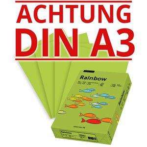 Papyrus Kopierpapier Rainbow 88042657, A3, 120 g/qm, grün, 250 Blatt