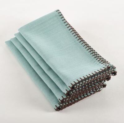 Saro Lifestyle Whip Stitched Design Napkin (Set of 4)