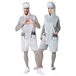 buttinette Overall "Nilpferd" unisex, grau
