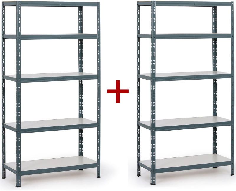 B2B Partner Fachbodenregal 1+1 GRATIS, 1790x900x600 mm, Traglast 175 kg