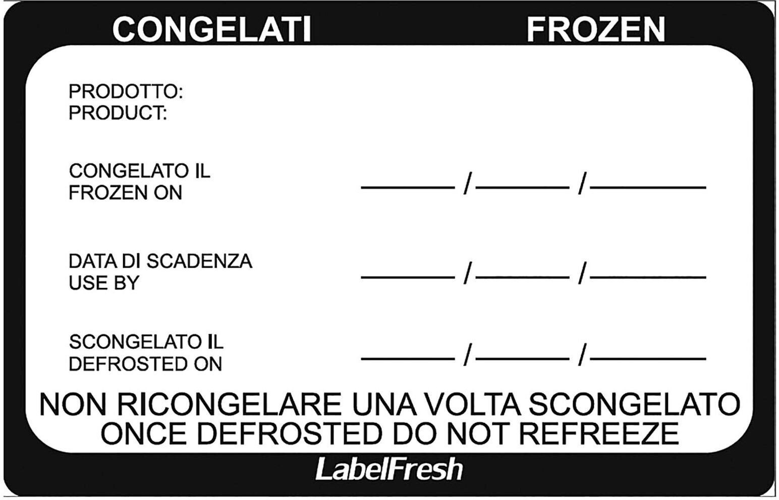 Paderno Etichette frozen/surgelati 7 x 4,5 cm