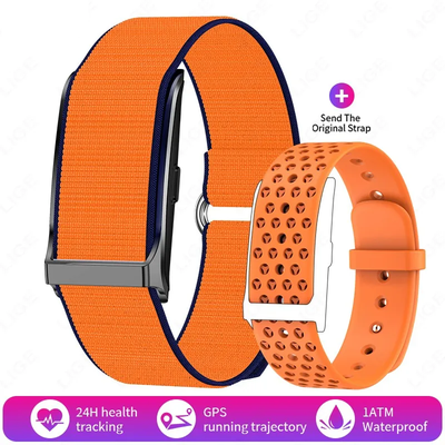 Shopalltechgadgets SmartFit Waterproof Fitness Smartwatch With Heart Rate & Blood Pressure Monitor orange