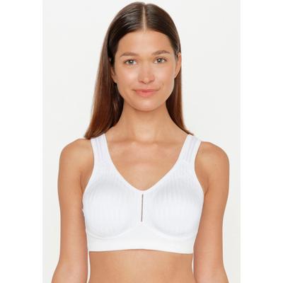 Bügelloser BH SUSA "Cremona", Damen, Gr. 80, Cup i, weiß, Obermaterial: 65% Polyamid, 28% Elasthan, 7% Polyester, gestreift, bequem, BHs, Stützfunktion, vorgeformte Cups, Streifenoptik vorn