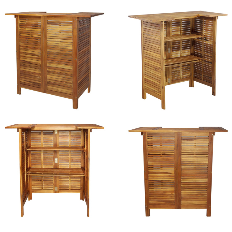 vidaXL Stehtisch 110x50x105 cm Akazienholz Massiv - Bartisch - Bartische - Bistrotische - Bistrotische