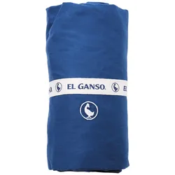 El Ganso - Spannbettlaken 200x200+30cm mit Klappe Marineblau - 100% Baumwolle 180TC mit Sticklogo