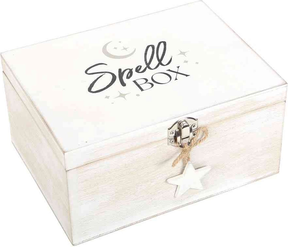 Something Different White Witch Spell Box Decoratieve opbergdoos - Wit