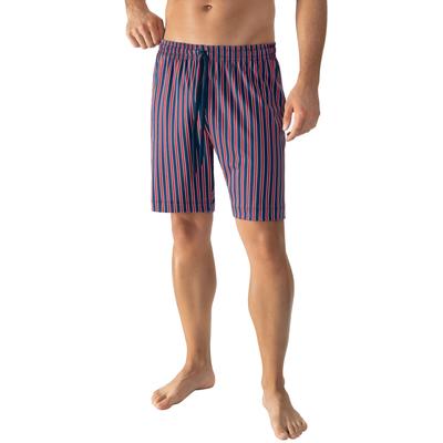 Pyjamashorts MEY "Graphic Stripes", Herren, Gr. XL, N-Gr, rot (true rot), Interlock, Obermaterial: 100% Baumwolle, kniefrei, Hosen, Interlock-Jersey