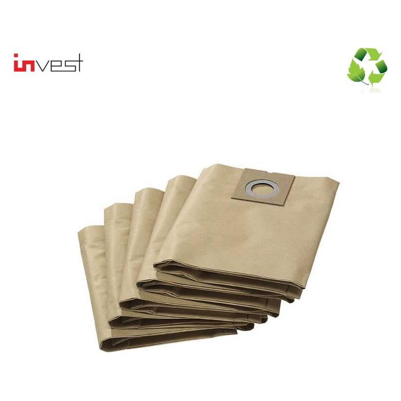 Invest Eco Paper Vacuum Cleaner bags KARCHER NT 27/1 / NT 27/1 Me / NT 27/1 Advance (5pcs.) 6.904-29 (IZ-K18)