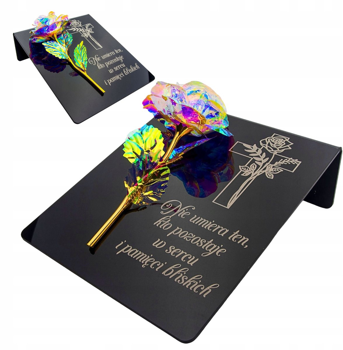 Decortrend Grafische Grafdecoratie met Eeuwige Roos voor op het graf