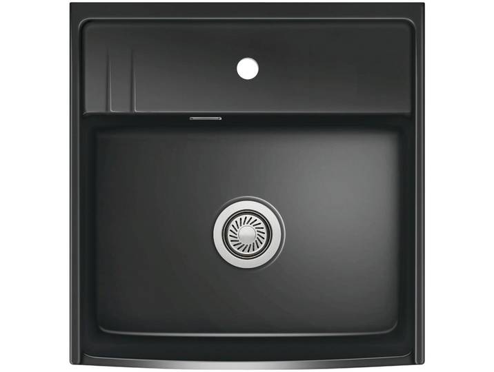 Spüle, Schwarz Hochglanz, 59.5x20.0x61.8 cm, Keramik, Küchen, Systemceram