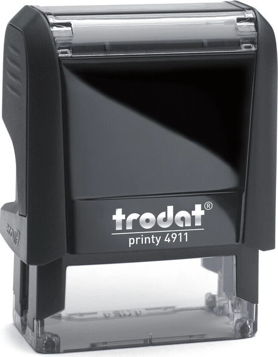 trodat Textstempel, individualisierbar printy 4911 selbstfärbend schwarz ohne Logo