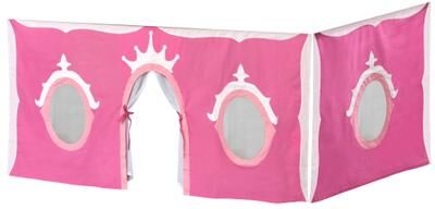 Max & Lily Cotton Princess Underbed Curtain Accessory for Bunk and Loft Beds
