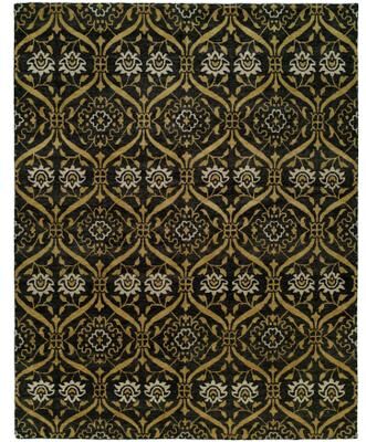 KALATY Transitional Multi-Colored Hand-Knotted Wool Area Rug