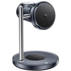 Yesido - Desk Holder Magnetic (DS40) - with Wireless Charge, Qi2.2, 25W - Black (25 W), Wireless Charger, Schwarz