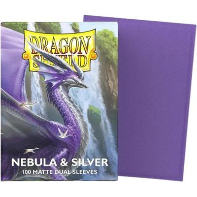 Pegasus ART15075 - Dragon Shield: Nebula & Silver, 100 Matte Dual Sleeves
