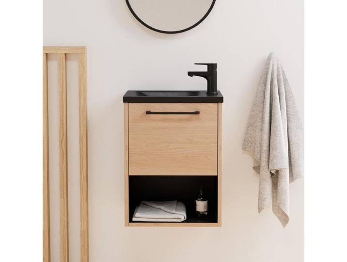 Ensemble meuble lave-mains NIKA + robinet