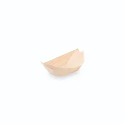 Fingerfood-Schale (aus Holz FSC 100%) Schiffchen 9 x 6 cm