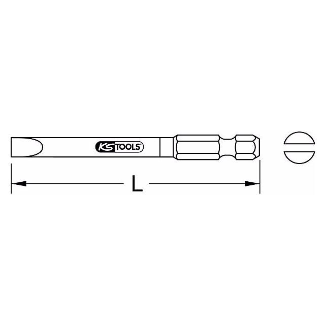 KS Tools 1/4" TORSIONpower Bit, Länge 75 mm (918.3356)
