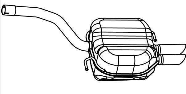 Vegaz Endschalldämpfer Vs-603 Hinten Für Vw