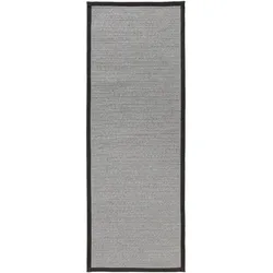 benuta Nest In- & Outdoor-Läufer Nandi Grau 70x200 cm - Teppich für Balkon, Terrasse & Garten