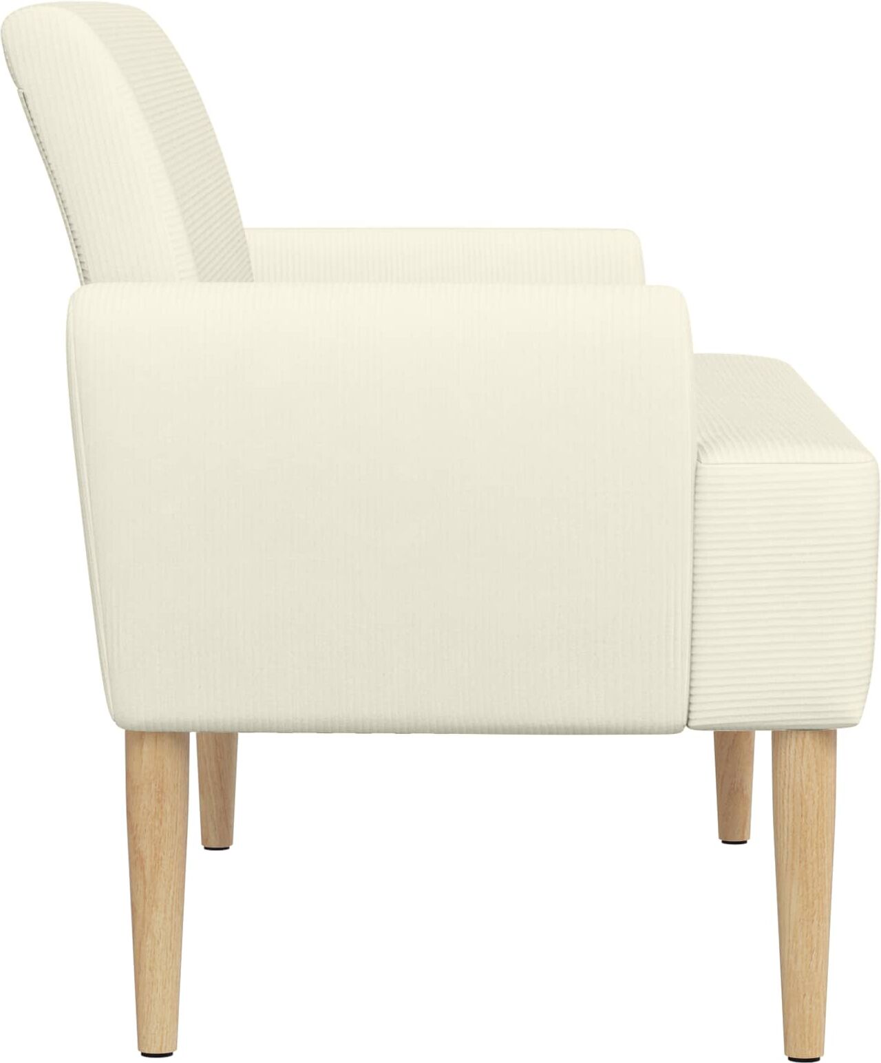 vidaXL Canapé love seat avec capitonnage en boutons Crème