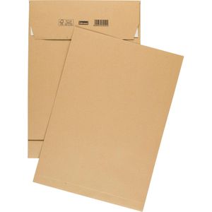 Idena Faltentaschen C4, braun, ohne Fenster, haftklebend, 100 Stück