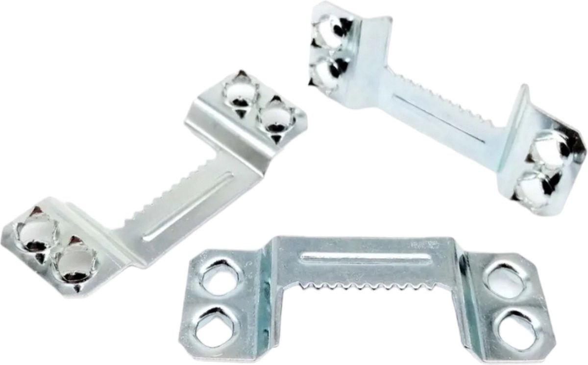 5 stuks Schilderijhaken voor achterplaat zonder schroef - Zelf fixerende bevestiging - Zilver - 15 x 42 mm