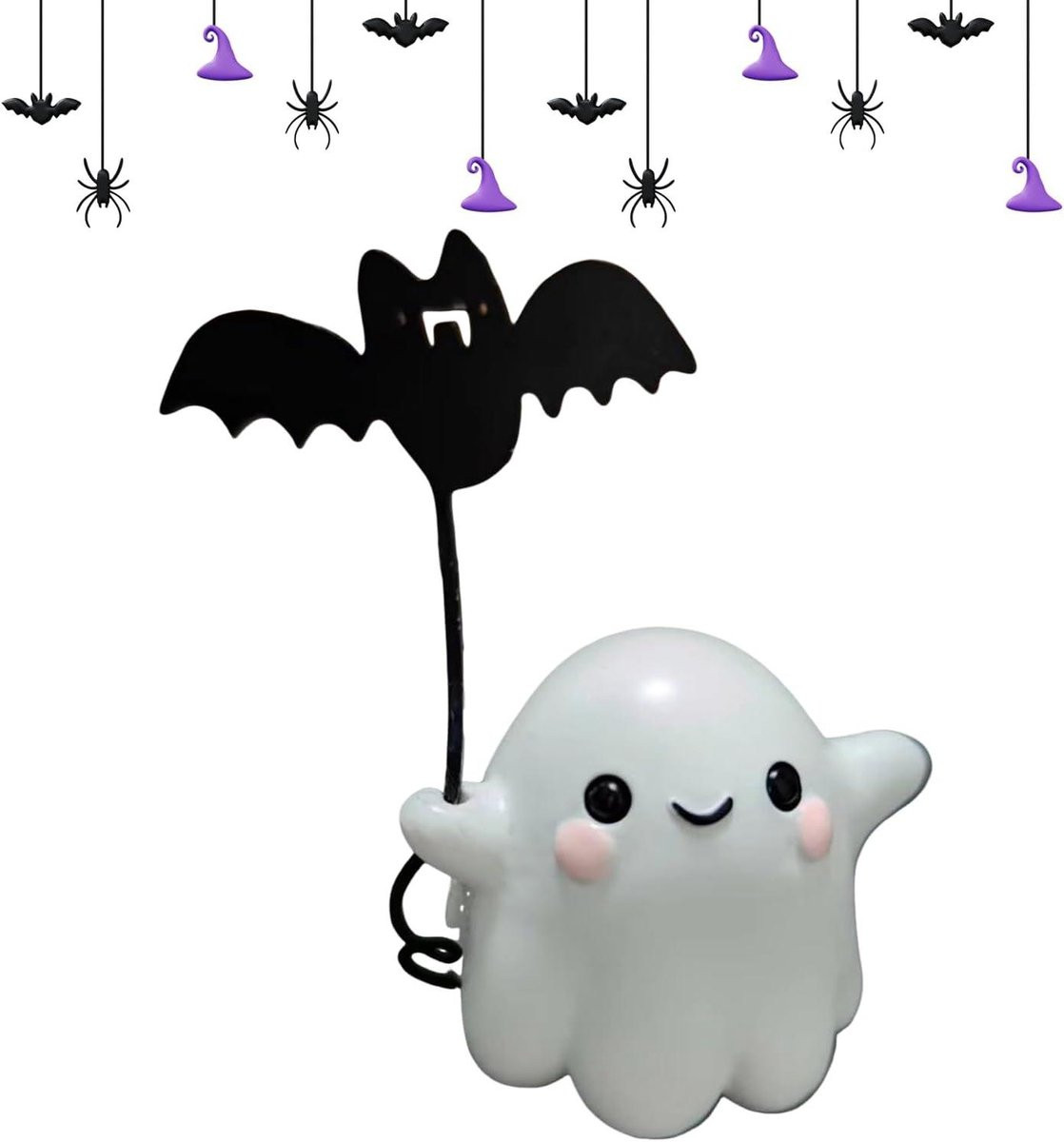 Spookfiguur Beeldje voor Halloween Decoratie - Meerkleurig - 6,8 x 6,4 cm