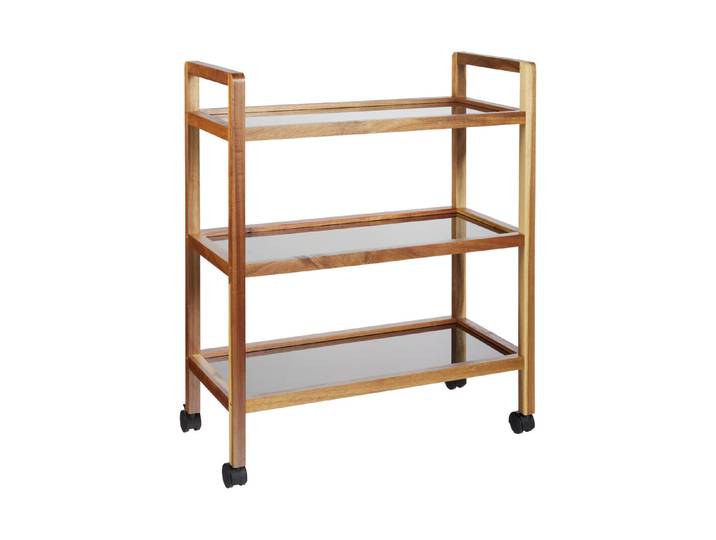 Wenko Rollregal Fondi Holz 31 x 65 x 76.5 cm