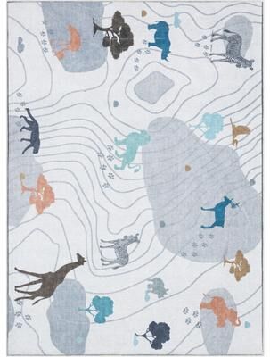 Well Woven Kids Rugs Safari Modern Machine Washable Area Rug