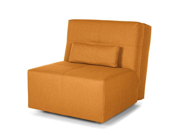 Fauteuil convertible Kassari Doré/Abricot Tissé à plat 85 x 85 x 102cm