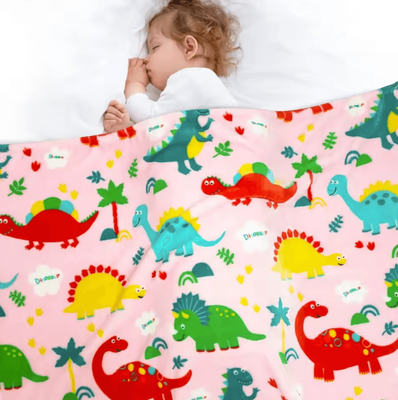 Inspire Curations Cartoon Dinosaur Flannel Fleece Throw Blanket ty06 150x200cm