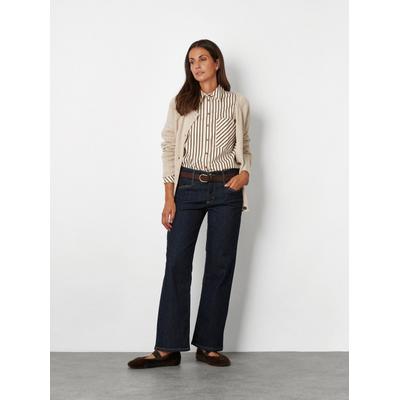 Straight-Jeans TONI "Liv Straight", Damen, Gr. 42K, Kurzgrößen, blau (rinsed blau 591), Denim/Jeans, , Casual, normal, Jeans Straight-Jeans, in Straight-Fit