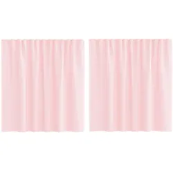 vidaXL Voile Vorhänge mit Schlaufen 2 Stk. Hellrosa 140x140 cm