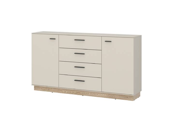 Sideboard mit 4 Schubladen Beige-Kaschmir - Eiche 155 cm - MEOLO