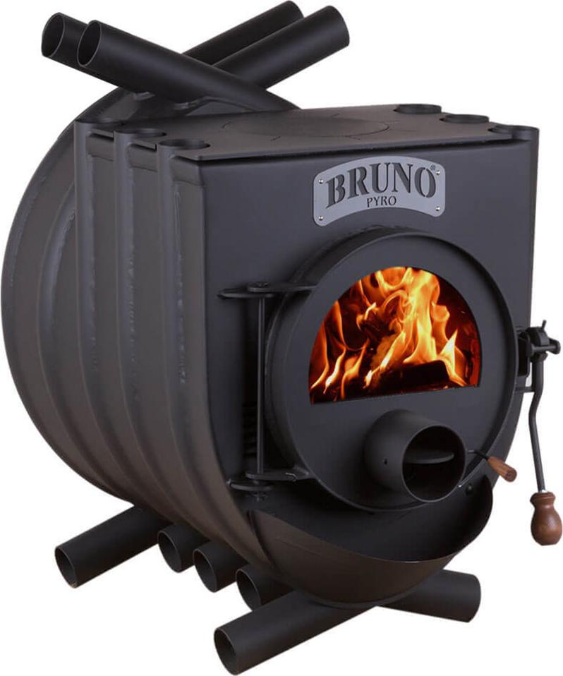 Bruno Werkstattofen Pyro III mit Herdplatte schwarz 19 kW Stahl A