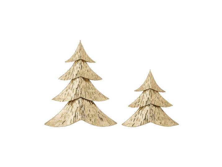 Arbre décoratif lot de 2 en fer doré Kaiam