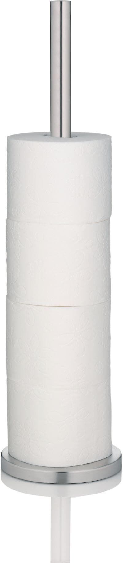 Toiletten-Ersatzrollenhalter KELA "Toilettenpapierhalter Carta", silber (silberfarben), H:57cm Ø:15cm, Edelstahl, Toilettenpapierhalter, Toiletten-Ersatzrollenhalter silberfarben Einheitsgröße