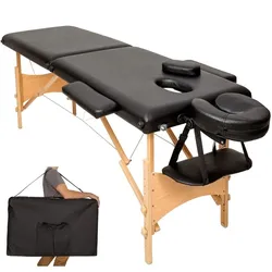 Helloshop26 - 2-teilige Massageliege mit schwarzer Tragetasche