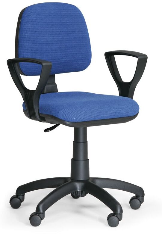 B2B Partner Bürostuhl MILANO mit Armlehnen, blau